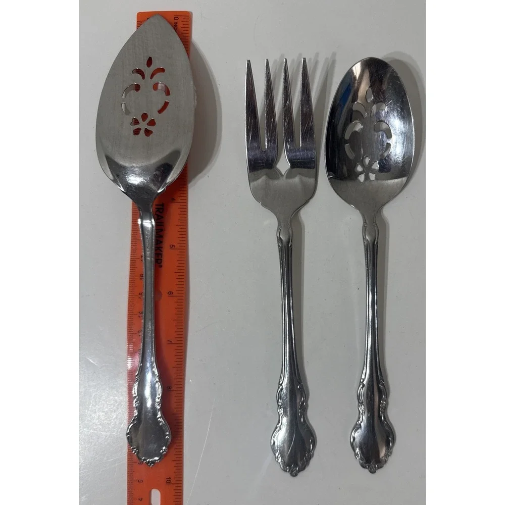 Oneida Community TENNYSON Stainless Heirloom Glossy Silverware 3 Pcs Retired LOT